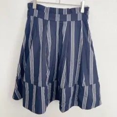 ワンアフターアナザーナイスクラップ F ストライプ フレアスカート 清楚 上品