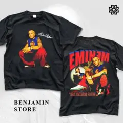 Eminem エミネム ペンピク風 ラップT プリント黒 スウェット 3XL 