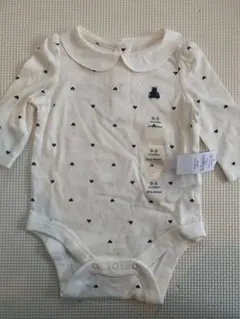 GAP ハート柄ロンパース 0-3ヶ月 50cm クリーム色