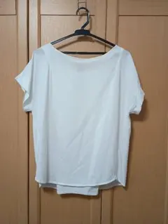 プラステPLSTバックデザインTシャツ ホワイト カットソースカートパンツにのサムネイル