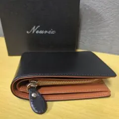 数回使用極美品✨️栃木レザー⭐️メンズブラック二つ折り財布⭐️YKKファスナー