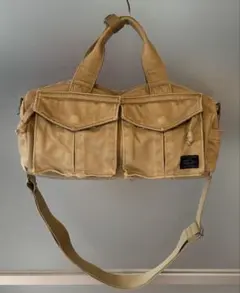 PORTER ポーター ミニ ボストンバッグ ドラムバッグ ベージュ 吉田カバン
