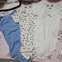 ベビー服セット 3点セットプチバトー　半袖ボディ3枚組　12m