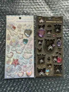 キラキララインストーンシール2枚セット　クロミ　シナモン