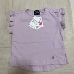 petit main 薄紫 フリル袖 Tシャツ 80 新品