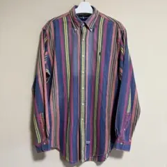 Ralph Lauren マルチカラー ストライプ シャツ 長袖 アメカジ