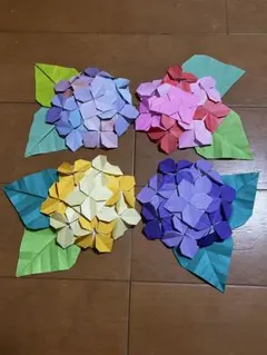 折り紙 あじさい 4色セットのサムネイル