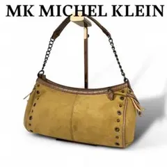 美品✨ ミッシェルクラン ワンショルダーバッグ スエード クロコ型押し