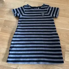 BeBe ストライプ 半袖ワンピース 110