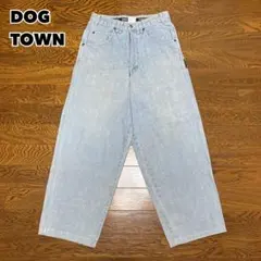 DOG TOWN ドッグタウン バギーデニム ジーンズ ライトブルー 刺繍ロゴ