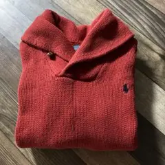 ポロ・ラルフ・ローレン 赤 ニットセーター