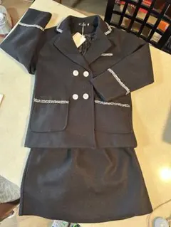 新品★黒のダブルブレストスーツ★普通サイズ