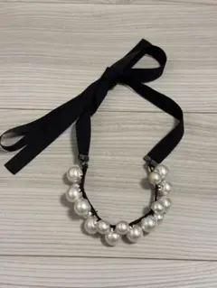 ヨーコチャン　YOKOCHAN パールネックレス　ブラックリボン ヨーコチャン YOKOCHAN パールネックレス ブラックリボン - メルカリ