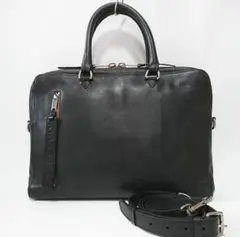 バーバリー✨2way ビジネスバッグ 黒 オールレザー シボ革 ショルダー 