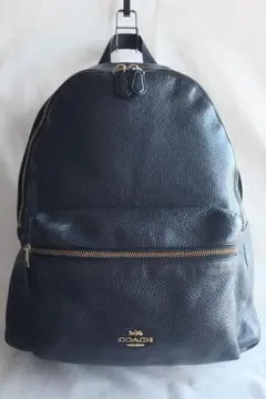 COACH 黒 レザー リュック