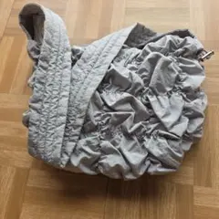 GU ギャザー仕様 グレーショルダーバッグ