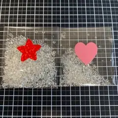 透明ストーン　クリア　2mm 3mm 1000粒ずつ　うちわデコ　高分子　デコ