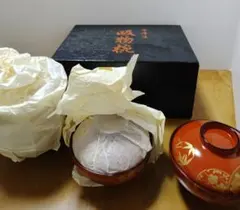 【会津塗】宝木 洗朱花丸 吸物椀 セットのサムネイル