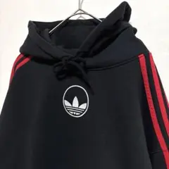 adidas Originals 長袖スウェットパーカー ロゴ刺繍　裏起毛 XL