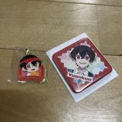 カラフルピーチゆあんくん　メタルチャームと缶バッチ