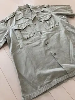 米軍 70s ワークシャツ チノシャツ コットン　軍物　ビンテージ　ミリタリーのサムネイル