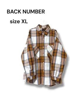 【美品】BACK NUMBER ビッグシルエット チェックネルシャツ XLのサムネイル