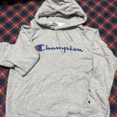 Champion グレー フード付きパーカー
