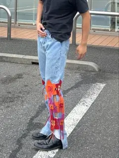 Vintage リーバイス 501 デニム 花柄 リメイク