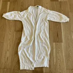 w closet ホワイトロングカーディガン
