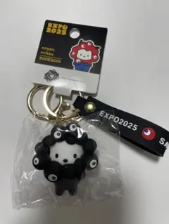 即日発送　サンリオ　ミャクミャク　3D キーホルダー　黒ミャク　ポチャッコ