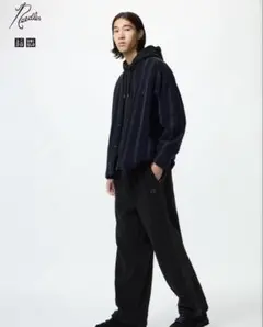 ユニクロ　ニードルス　フリースワイドパンツ