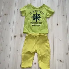 黄緑色 Tシャツとパンツセット 100cm