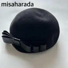ミサハラダ　リボン　英国製　ベレー帽