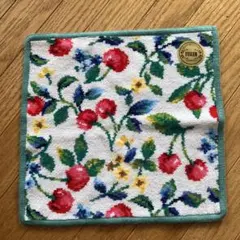 FEILER さくらんぼフラワー柄 ハンカチ 約25cm