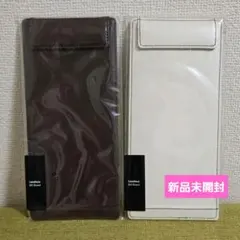 伝票挟み　レシートバインダー　キングジム　レザフェス　白、茶　2個セット