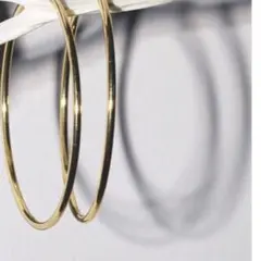 ゴールド フープ ピアス 大きめ 存在感 ステンレス 金アレ対応