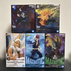 鬼滅の刃・僕のヒーローアカデミア　フィギュア５点まとめ売り