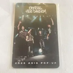 official髭男dism アジアツアー ポップアップ 購入特典フォトカード