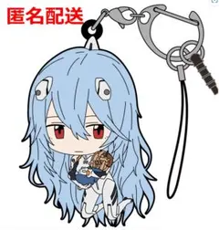 【新品】エヴァンゲリオン つままれストラップ　レイ　ロングヘアー キーホルダーH