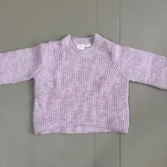 ZARA 薄紫 リブ編みクルーネックセーター 18-24ヶ月
