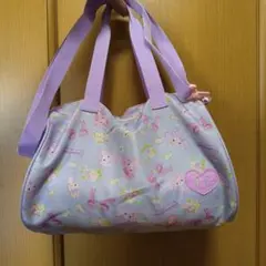 サンリオ ぼんぼんりぼん プールバッグ ボストン型 うさぎ 紫