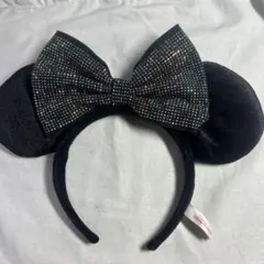 ミッキー耳 ビジュー付きカチューシャ