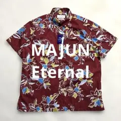 BIGI シルクキュプラフラワープリント開衿シャツ 美品 ヴィンテージ 