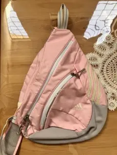 adidas アディダス ボディバッグ ワンショルダー ピンク グレー