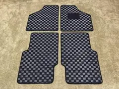 ローバーミニ XN12A(後期) チェックグレー灰黒 フロアマット 日本産 