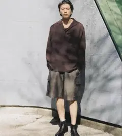 LIDNM SILK WOOL SKIPPER SHIRTのサムネイル