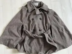 NICE CLAUP チェック柄ポンチョ