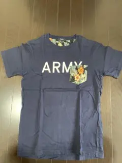 BEAMS ARMY 花柄ポケット Tシャツ ネイビーのサムネイル