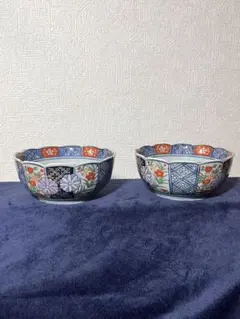 胡窯造 古伊万里 菊 小鉢 2客セット 13cm 煮物鉢 和食器