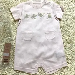 コムサイズム 80 半袖Tオール　ピンクモンキー柄　訳あり